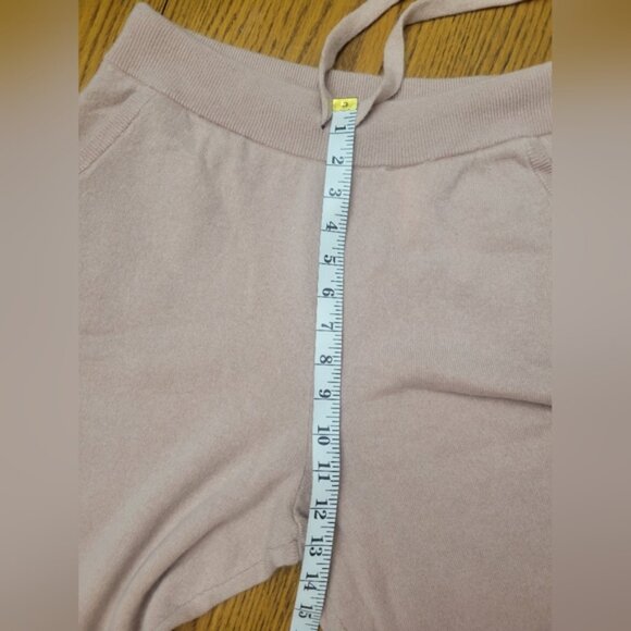 NWT Express 100% Cashmere Super High Waisted Joggers Pink Size Large - Picture 7 of 10